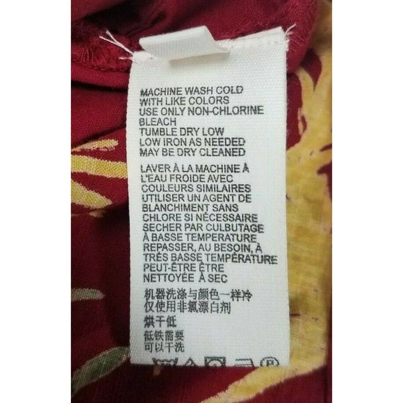 Free People Sz. M Maroon Combo Malibu Button Up Tropical Romper W/ Pockets NWT - Picture 4 of 6